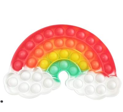 China Safety Rainbow Clouds Noise Bubbles Toy Autism Special Needs Stress Reliever Sensory Toy Squeeze Sensory Toys for sale