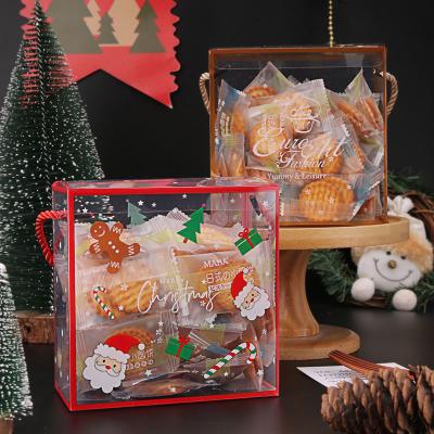 China Disposable Direct Sales Of Portable Clear Cookies Snack Chocolate Candy Wedding Party Christmas Gift Boxes Original Handle Packaging Boxes for sale