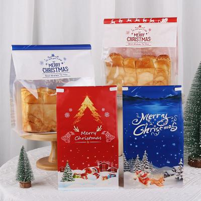 China Disposable Custom Logo Food Grade Storage Bread Bakery Window Christmas Paper Packaging With Tin Tie Toast Bags for sale