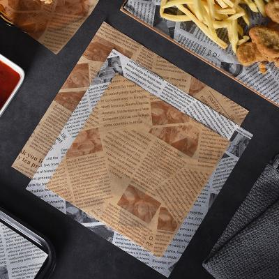 China Food Grade Greaseproof Wholesale Custom Logo Printed Wax Paper Sandwich Parchment Paper for sale