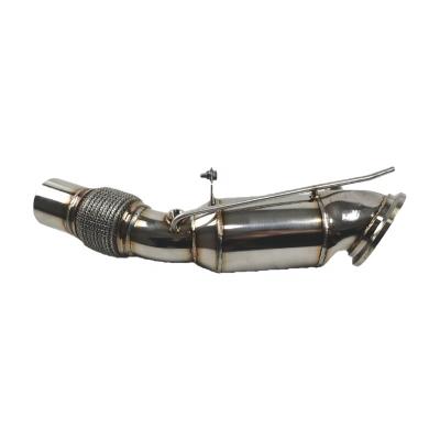 China 304 Stainless Steel AKS 200 Cell Exhaust Downpipe For B48 F30 F31 F34 230i 330i F32 F33 F36 430i for sale