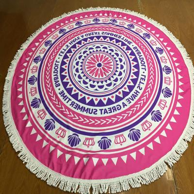 China Cheap Price Disposable Beach Towel Cloth Circle Beach Towel for sale