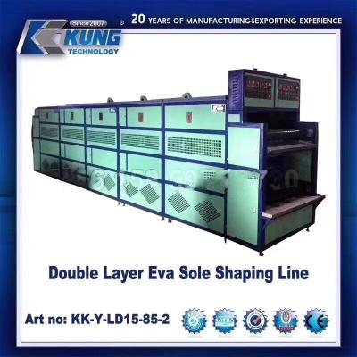 중국 Double Layer 42KW EVA Shoes Injection Machine Belt Oven For Sole Setting 판매용