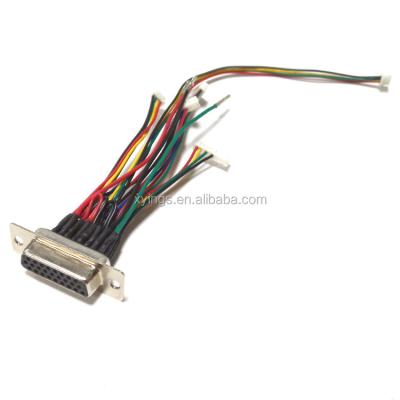 China 26 Pin D Sub Electronic Custom DB26 Male To 6 Pin Connector Wire Harness for sale