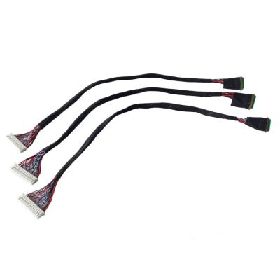 China I-PEX 20454-040 Electronic Custom Harness LVDS To 30 Pin Wire PHD 2.0 Pitch Connector Cable For LCD LED Screen for sale