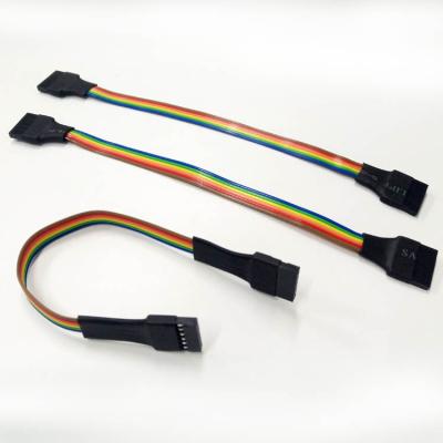 China Custom 2.54mm Pitch Connector Male Home Appliance Wire Harness Dupont To 6 Pin Male Flat Ribbon Cable Assembly for sale