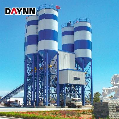 China Construction worksÂ   Best quality HZS180 construction cement mixing plant belt feeding stationary concrete mixing plant for sale