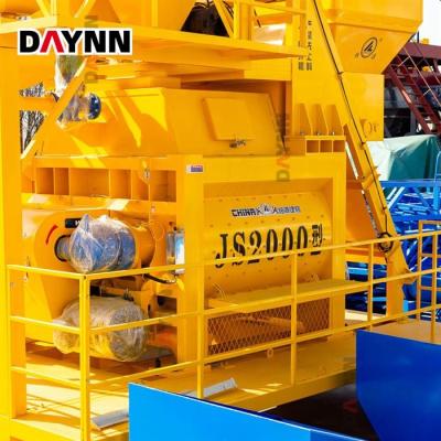 China Construction worksÂ   2000 Liter Concrete Mixer Price JS2000 Twin Shaft Automatic Mixers For Sale for sale