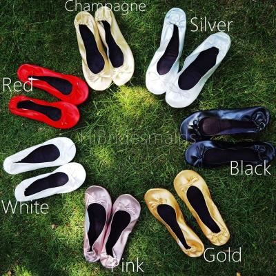 China Round Customized Party  Shoes  Ladies Foldable Travel Flats Zapatillas De Ballet for Pretty girls for sale