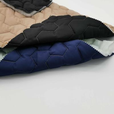 China Sports Waterproof Concept 2 Inch Line Nylon Quilted Fabric For Men And Women Jacket for sale