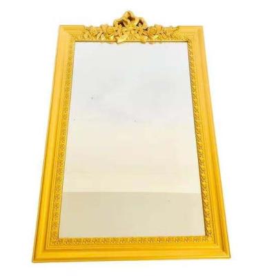 China Superb Gold Dress Wall Europe Home Decor Palace Living Room Bedroom Decoration Makeup Mirror Home Decorative Mirror for sale