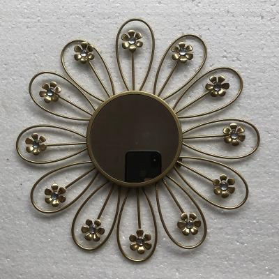 China Modern Cheap Decorative Iron Wall Set Mirror Home Wall Living Room Bedroom Decoration Morden Professional Manufacture for sale