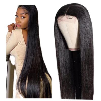 China 100% Swiss Lace Closure Wigs Good Luck Body Wave Hair Glueless Hair 4*4 5*5 Lace Closure Wigs Pre Plucked for sale