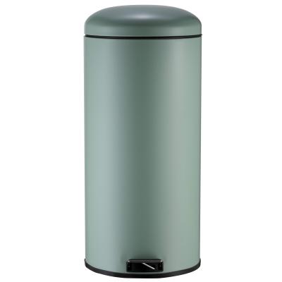 China Sustainable Top Quality Custom Stainless Steel 30L Dome Lid Pedal Trash Can for sale