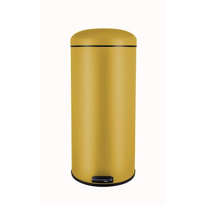 China Factory direct sale viable yellow durable dome lid pedal trash can for sale