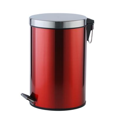 China Sustainable Diameter 20 x H27.2cm 5L Round Pedal Bin From China Alibaba Supplier for sale