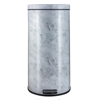 China Professional Supplier Viable Round Stainless Steel Trash Can Step Pedal Indoor Garbage Bin For Kitchen for sale