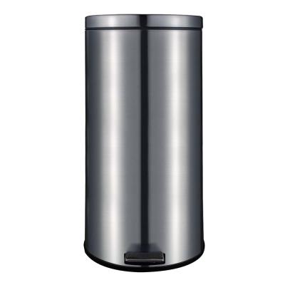 China Sustainable High Quality 30L Large Capacity Household Waste Pedal Bin Open Top Hot Selling Stainless Steel for sale