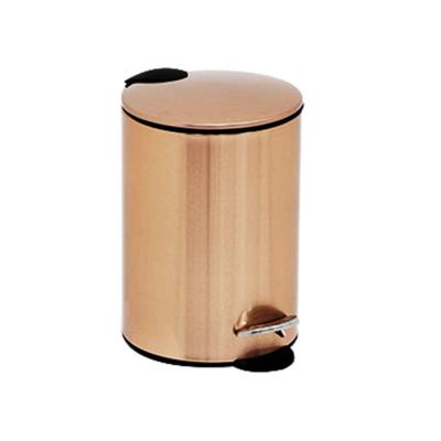 China Household 3L Sustainable Stable Recyclable Pedal Foot Round Quality Pedal Waste Bin for sale