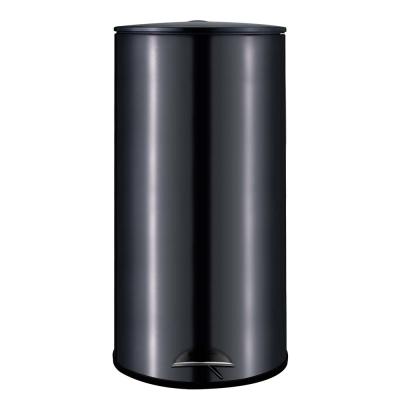 China High Performance Stainless Steel Sustainable Step Large Size 30L Bin Round Cleaning Waste Rubbish Bins for sale