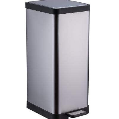 China Factory direct sales new viable function ultra-thin rectangular pedal trash can for sale