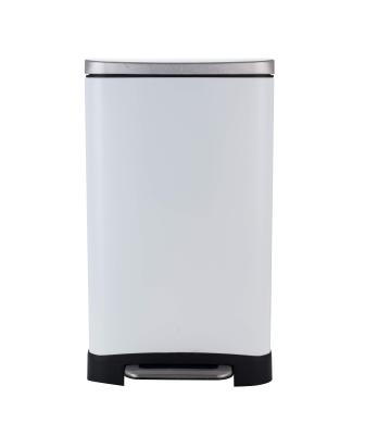 China Guaranteed Viable White Quality Stainless Steel Foot Pedal Kitchen Trash Bin for sale