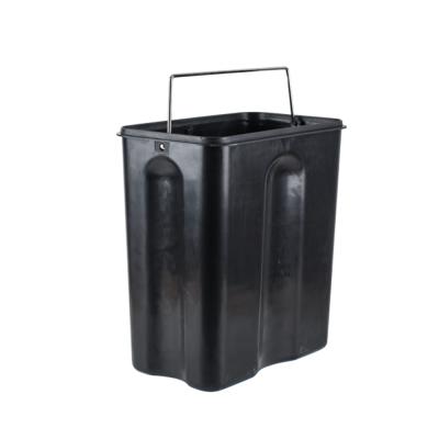 China Viable Professional Supplier Rectangle Foot Pedal Waste Bin Black Black For Home Room 5L for sale