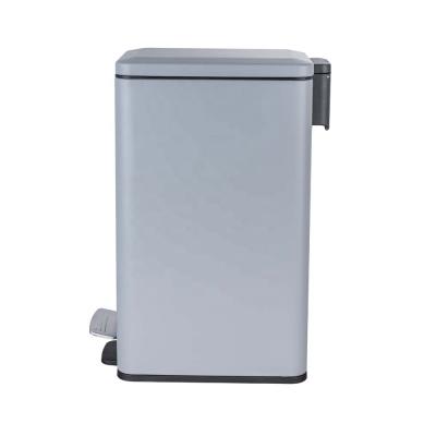 China Viable Use Rectangle Foot Efficient Public Step Waste Outdoor Large Capacity 15L Trash Can With Pedal for sale