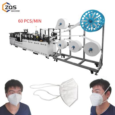 China Factory automatic high speed double welding head loop headband KN95 mask making machines, FFP2, N95, KN95, KF94 head tie mask machine for sale