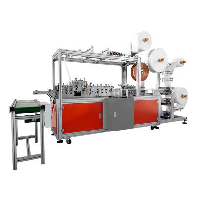 China Factory High Productivity Fully Automatic All-in-one Wide Ear Loop Placing Flat Mask Machine Kids And Adult Size Mask Making Machine for sale