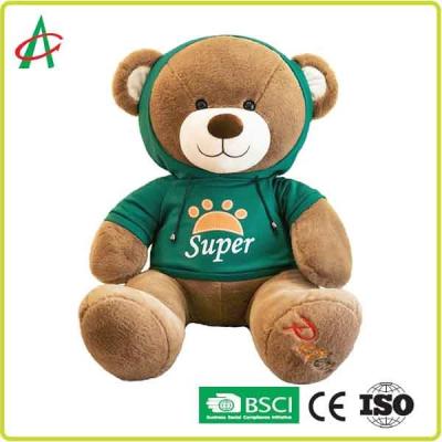 China CE 30cm Plush Teddy Bear Reinforced Stitching With Hoodie for sale