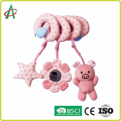 China Newborn 20cm Spiral Pram Toy With Rattle And BB Squeaky for sale