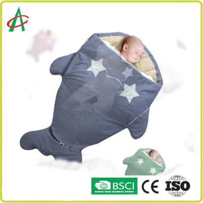 China BSCI 90x60cm Baby Shark Sleeping Bag for 0-12 month years old for sale