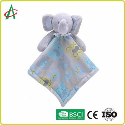 China Soft Newborn Baby Teddy Blanket Comforter Elephant Comfort Blanket for sale