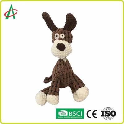 China Durable Pet Interactive Squeaky Toy Donkey Plush Pet Toys For Puppy And Medium Dogs for sale