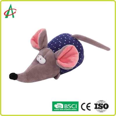 China Indestructible Cat And Dog Squeaky Soft Toys Mouse Shaped Plush Toy for sale