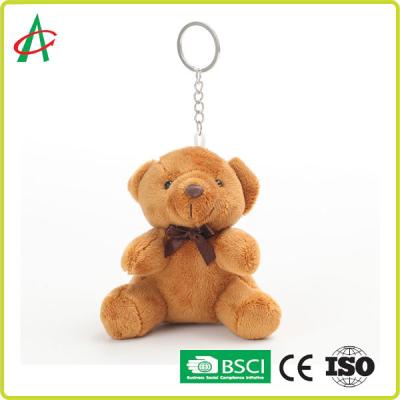 China CPSIA Plush Small Teddy Bear Keyring 10cm Height for sale