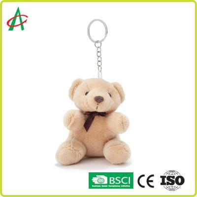 China EN71 Handcrafted Embroidery Mini Stuffed Bear Keychain for sale