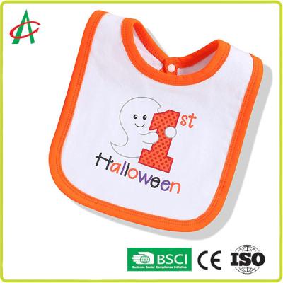 China High Hygroscopic Property Halloween 100 Cotton Newborn Baby Bibs for sale