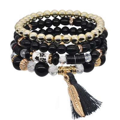 China Wholesale FASHIONABLE Exquisite Multilayer Women Bracelet Jewelry With Tassel Decoration for sale