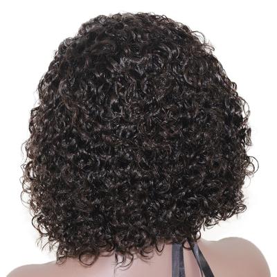 China Factory Wholesale Price Best Quality Kinky Curly Qingdao Kinky Curly For Black Women Remy Human Hair Full Lace Front Wig for sale