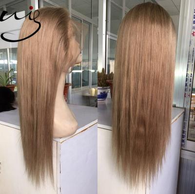 China Silky Straight Wave 10A Grade Full Lace Wig 100% Human Hair Natural Beauty Straight Cheap High Quality Look For White Women for sale