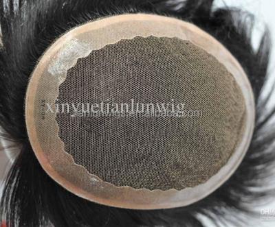 China Indian Hair Factory Wholesale Cheap 6inch Hair Wig,Bleached Knot Men Hairpiece,Natural Look Hair Replacement for sale