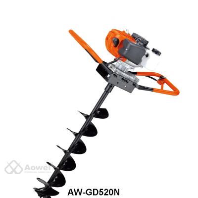 China High Power Gas Ground Digger 52cc With 100mm Drill Bit-Portable Drill Rig for sale