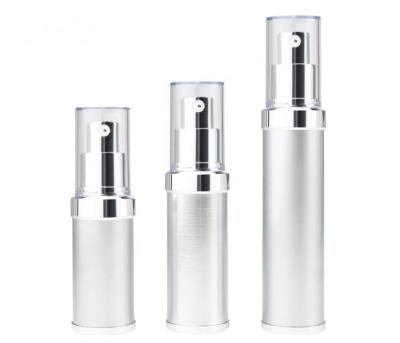 China GF-E Luxury Silver Airless Cosmetic Lotion Packaging Pump Airless Bottle for sale