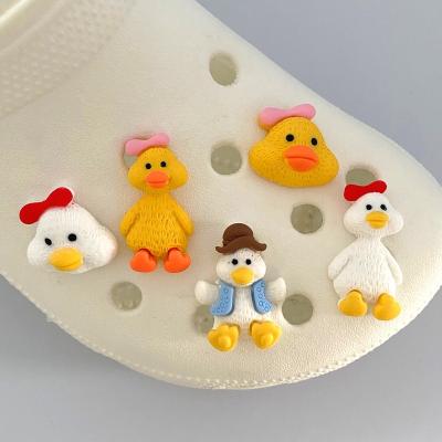 China Designer Charms Cute Chick Charms Available Promotional Designs New Arrival Croc PVC Shoes Charm Decoration For Croc Diy Gift for sale