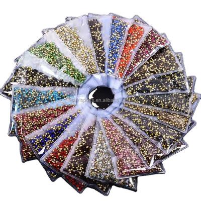 China Pointback Ss6 Ss8 Ss10 Ss12 Ss16 Round Crystal Led RhinestoneStrass Clear Glass Pointback Crystal Rhinestones Applique for sale