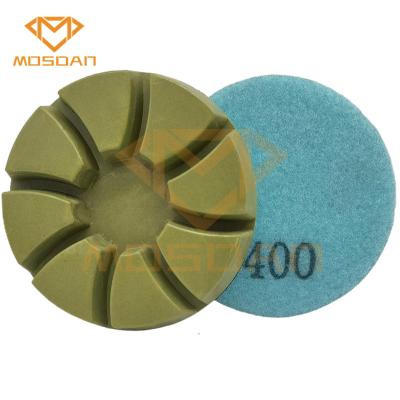 China 3'' Wet or Dry Use Aqua Resin Polishing Pads With 8  Spiral Pies for sale