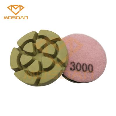 China Resin Bond Flower Polishing Pucks Pads For Concrete Surface Finished for sale