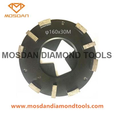 China 160mm HTC Grinding Plate Head Disc with 10 Bar Segments for sale